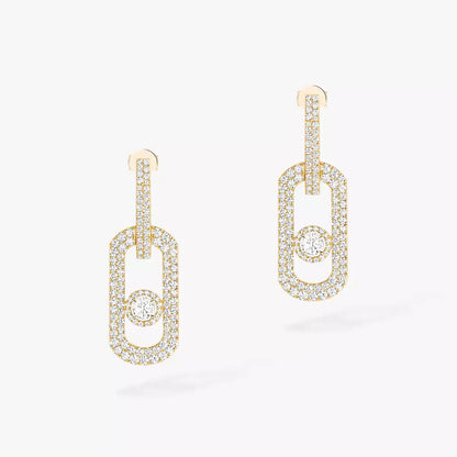 [Glow Jewelry]So Move XL Pave_-Set Diamond Pendant Earrings