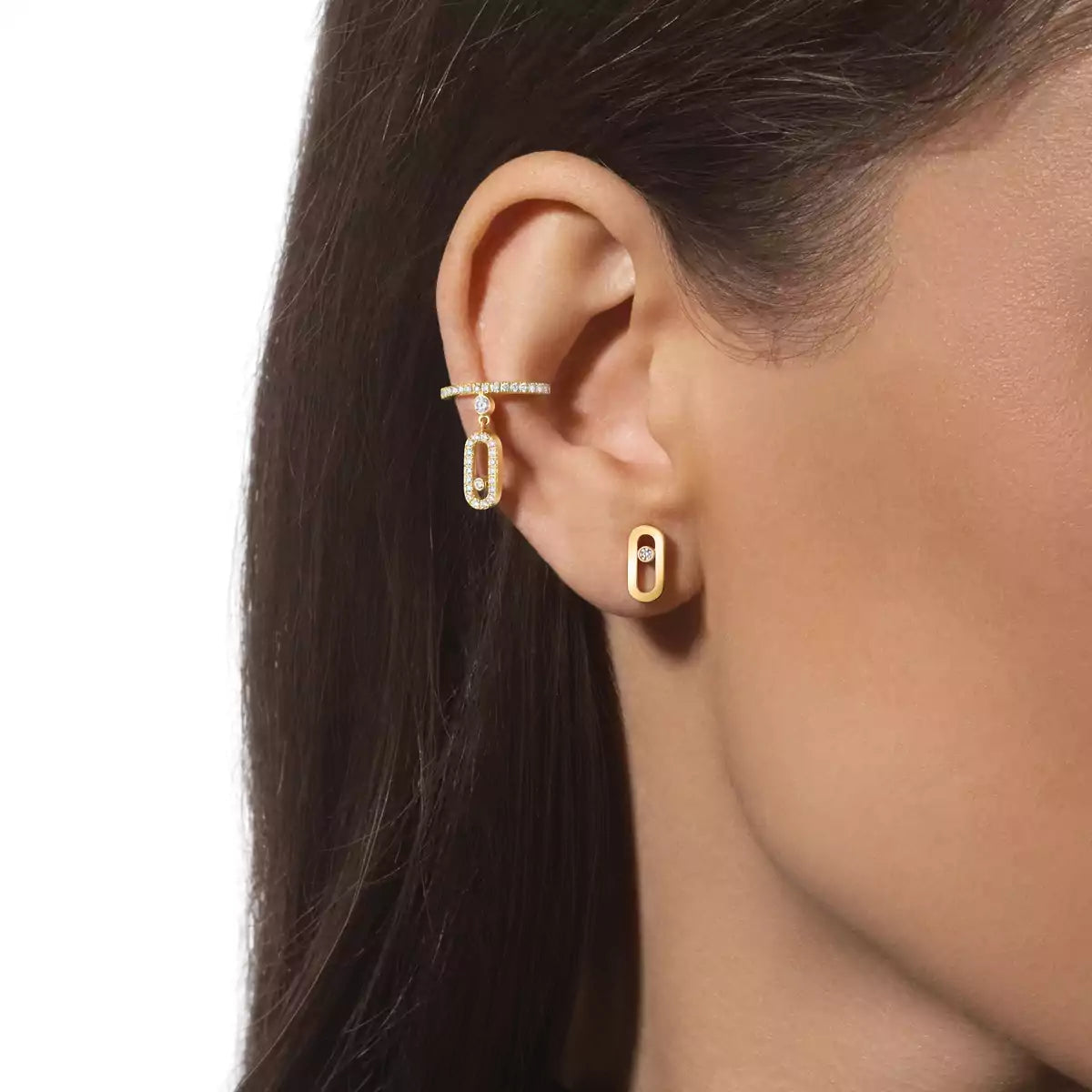 [Glow Jewelry]Move Uno Diamond Stud Earrings