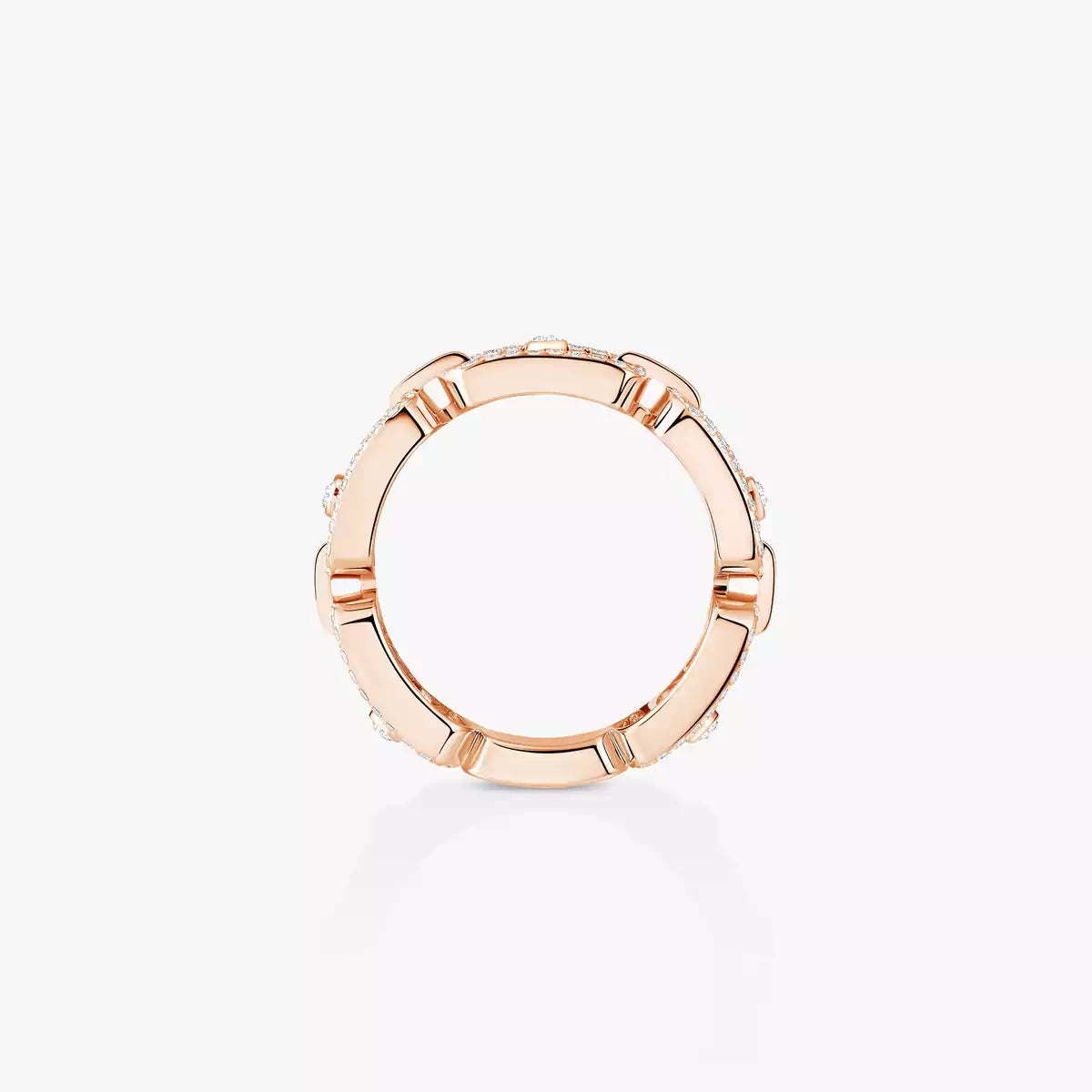 [Glow Jewelry]Move Link Pave_-Set Diamond Ring in Gold