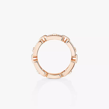 [Glow Jewelry]Move Link Pave_-Set Diamond Ring in Gold