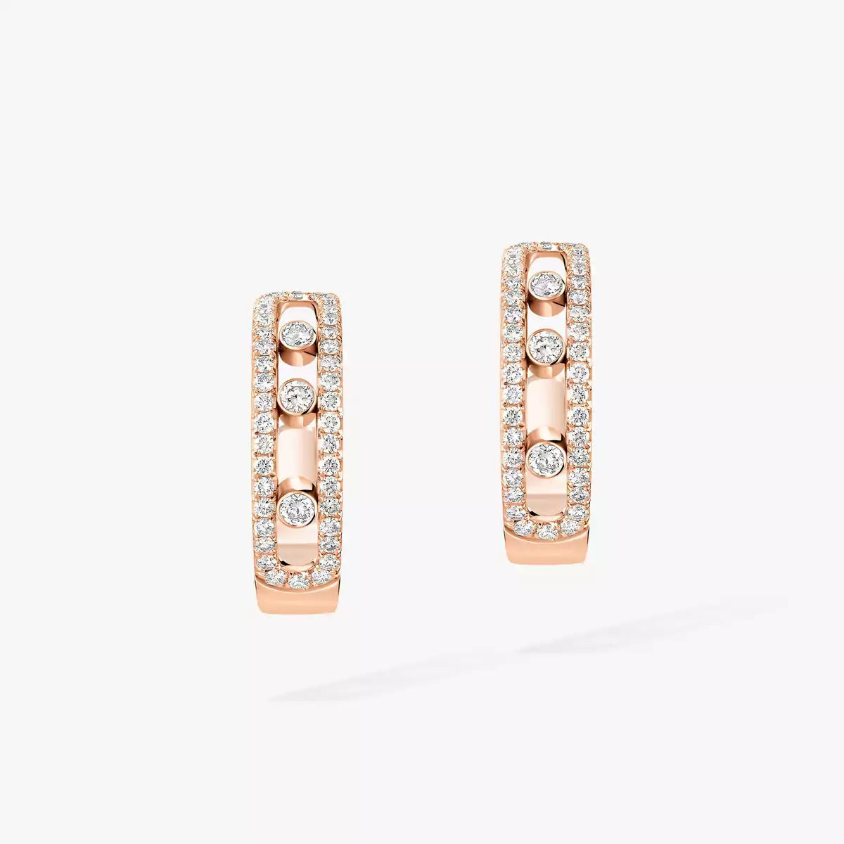 [Glow Jewelry]Diamond Pave_ Hoop Earrings Move