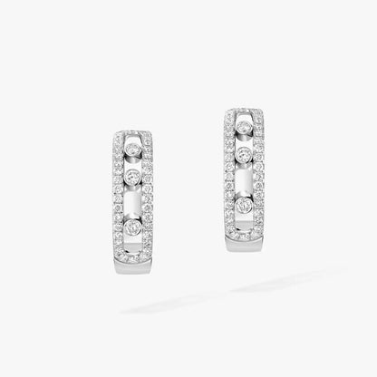 [Glow Jewelry]Diamond Pave_ Hoop Earrings Move