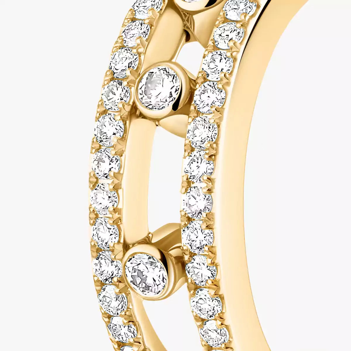 [Glow Jewelry]Diamond Pave_ Hoop Earrings Move