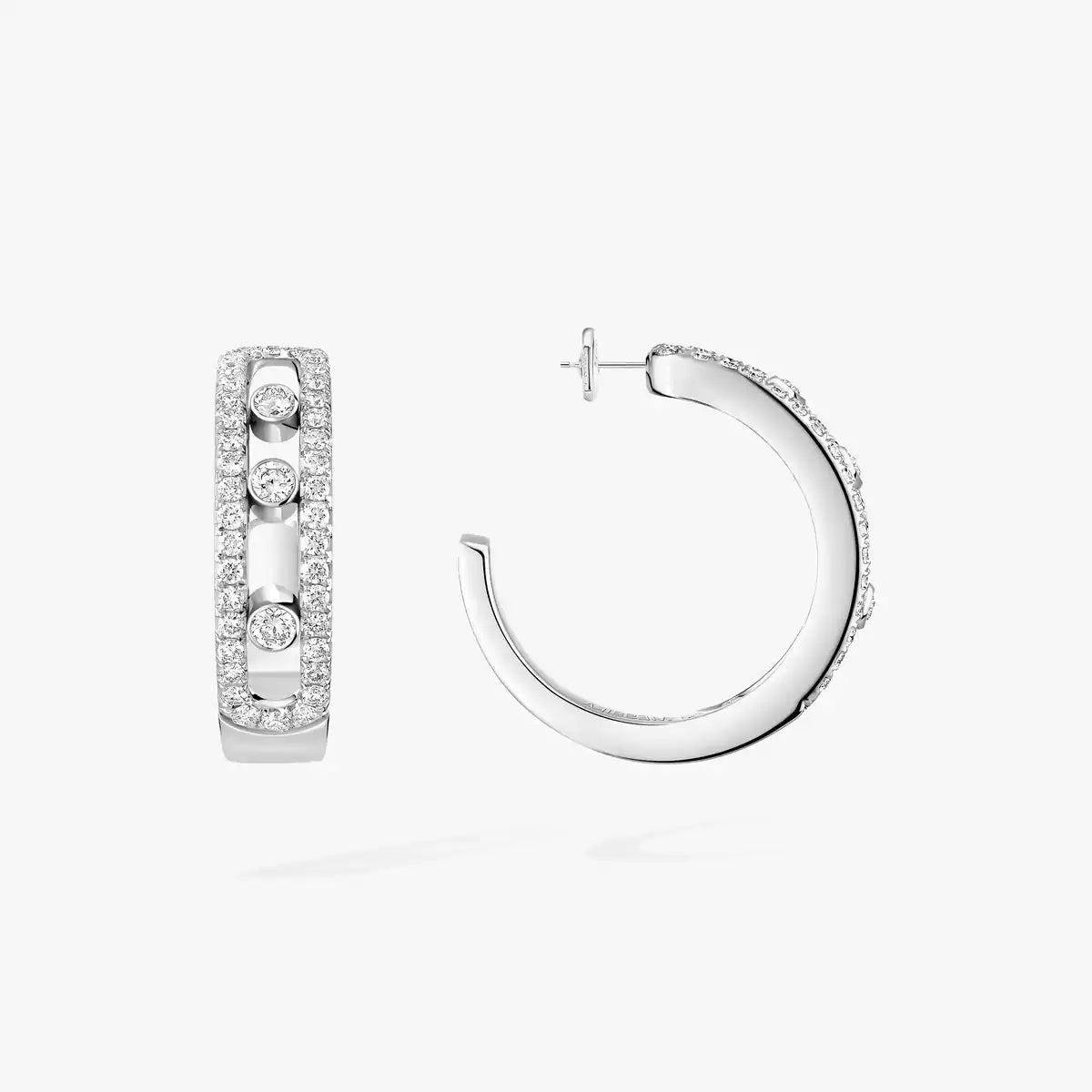 [Glow Jewelry]Diamond Pave_ Hoop Earrings Move