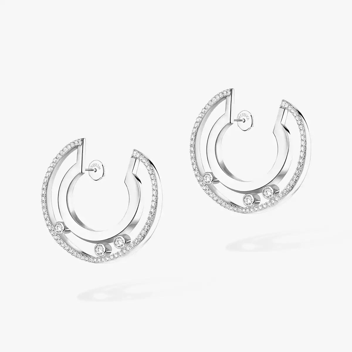 [Glow Jewelry]Move Romane Small Diamond Hoop Earrings