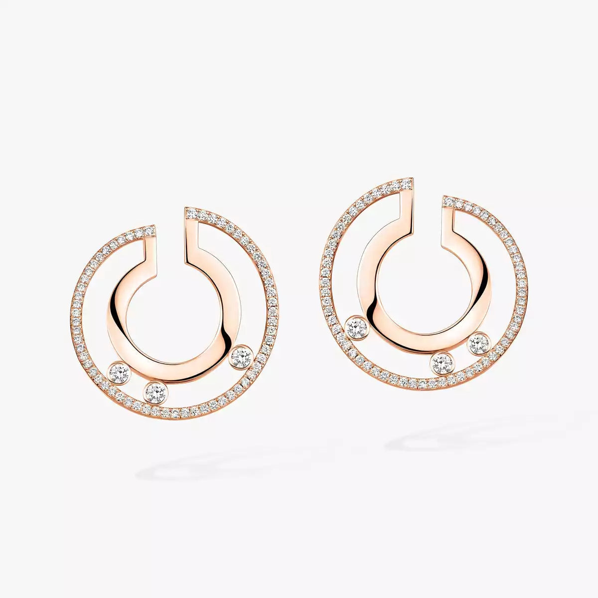 [Glow Jewelry]Move Romane Small Diamond Hoop Earrings