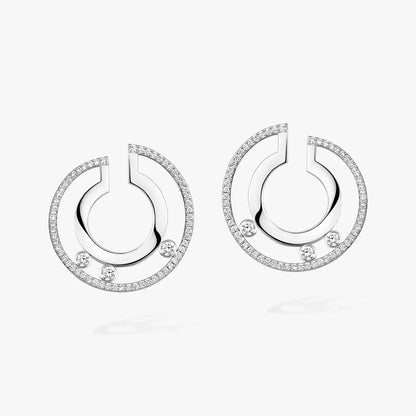 [Glow Jewelry]Move Romane Small Diamond Hoop Earrings