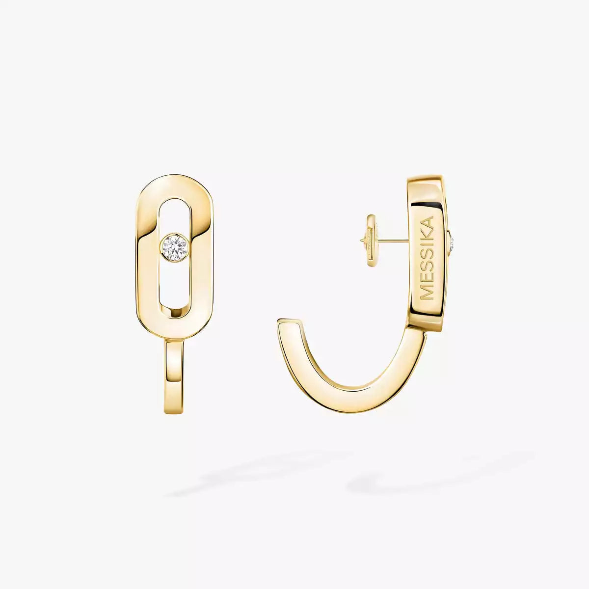 [Glow Jewelry]Diamond Mini Hoop Earrings Move Classique