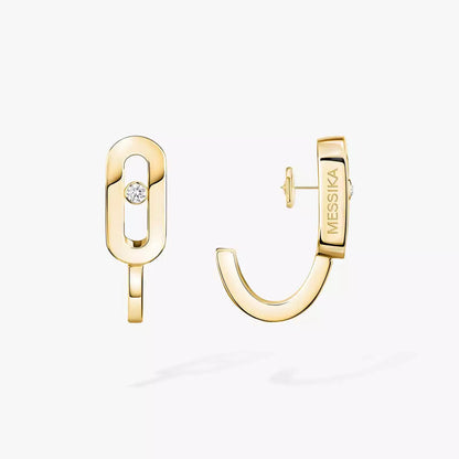 [Glow Jewelry]Diamond Mini Hoop Earrings Move Classique