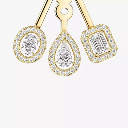 [Glow Jewelry] My Twin Trio  Diamond Earrings