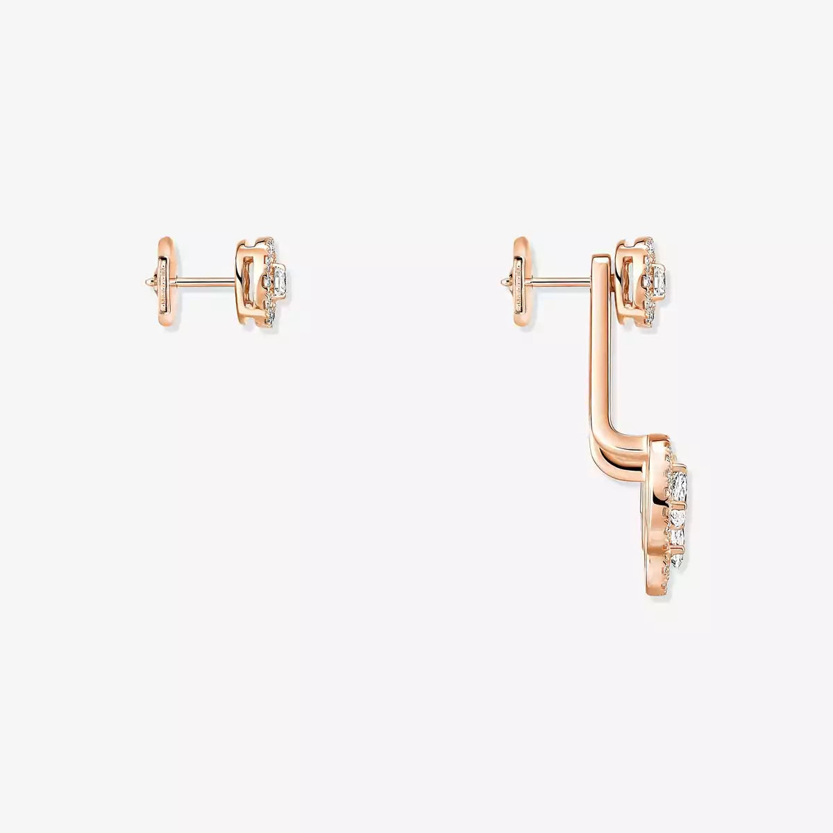 [Glow Jewelry] My Twin Trio  Diamond Earrings