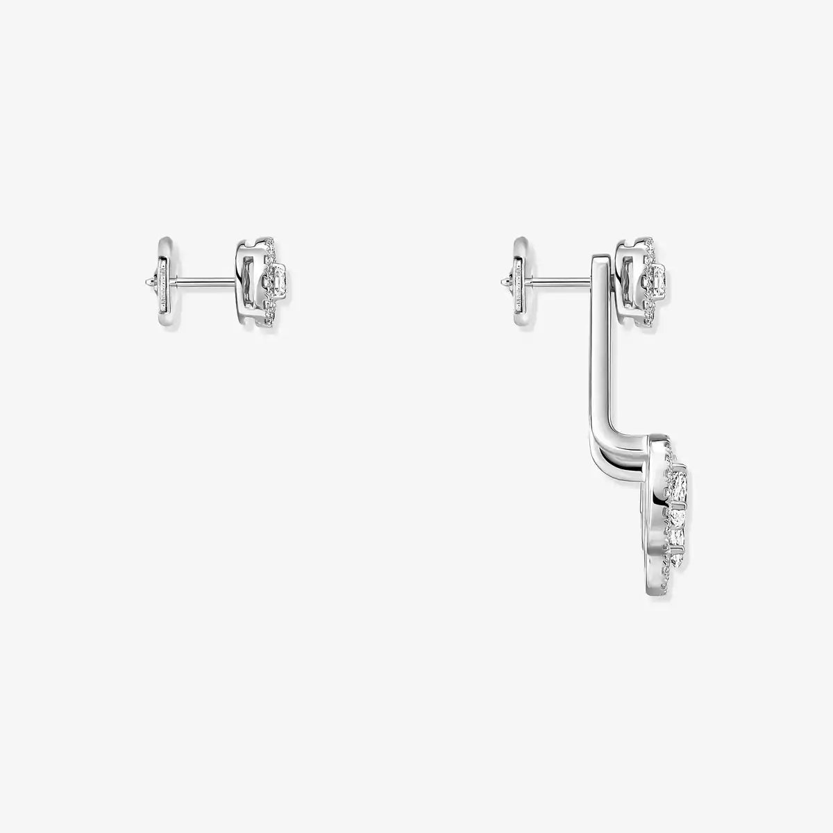 [Glow Jewelry] My Twin Trio  Diamond Earrings