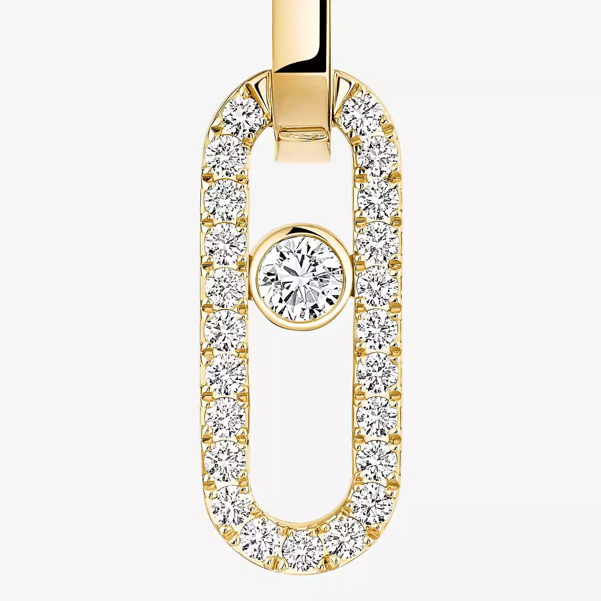 [Glow Jewelry]Move Link Diamond Earrings