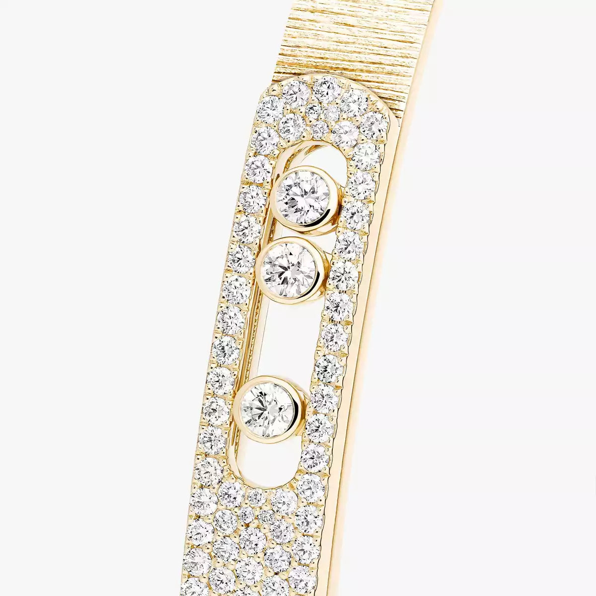 [Glow Jewelry]Move Noa Ciselé half pavé bangle