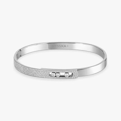 [Glow Jewelry]Move Noa Rose Gold Pavé Diamond Bangle Bracelet