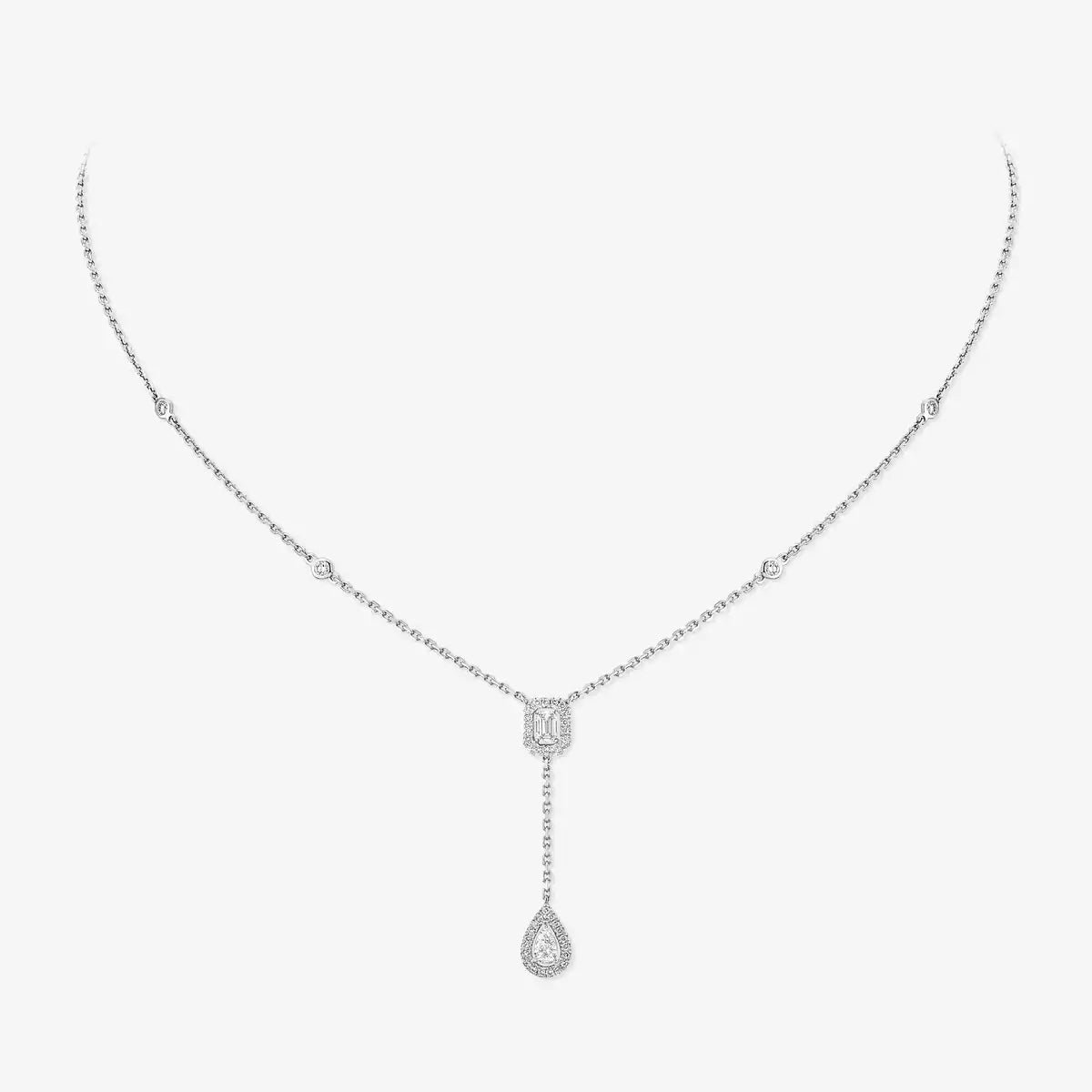 [Glow Jewelry]Gold Diamond Tie Necklace