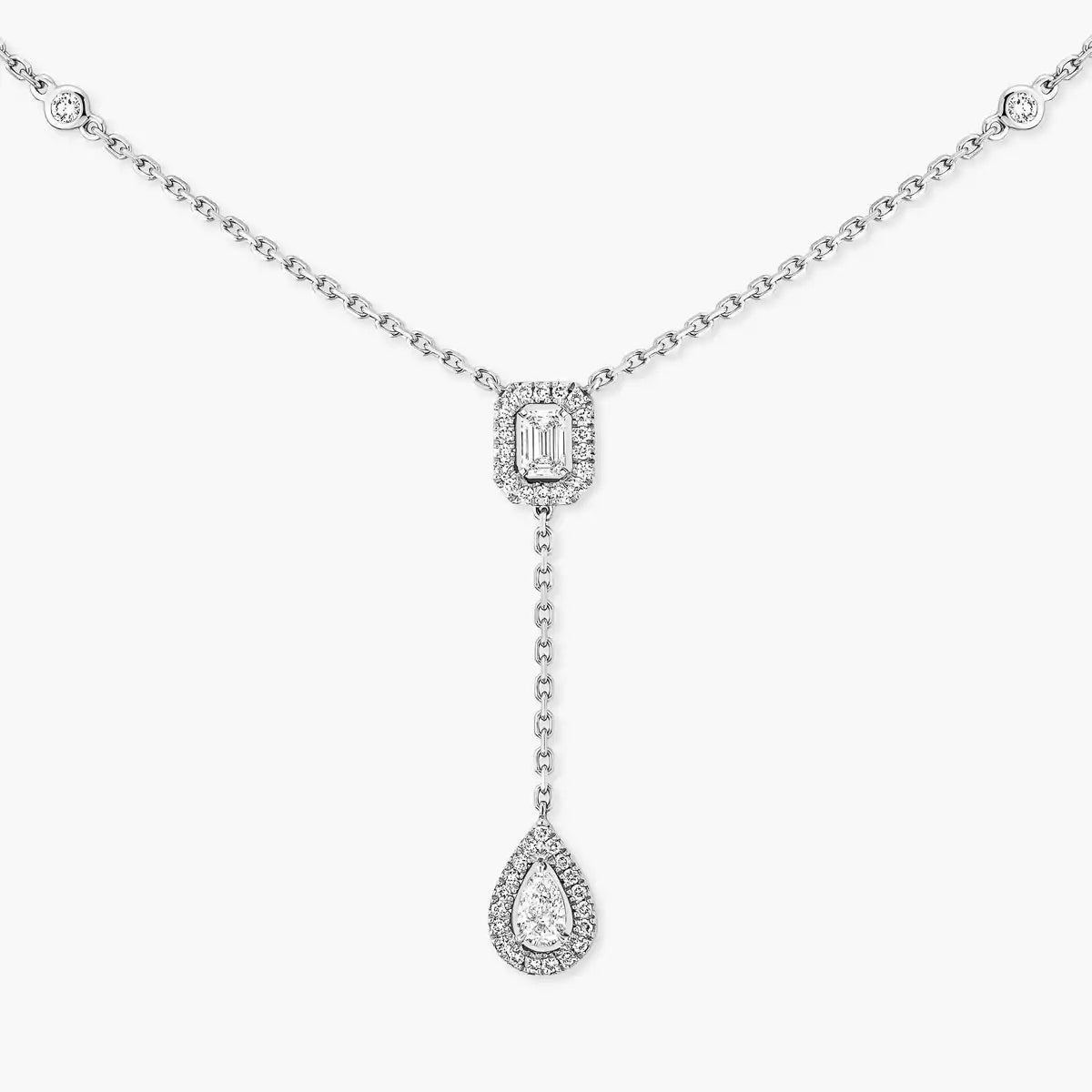 [Glow Jewelry]Gold Diamond Tie Necklace