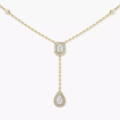 [Glow Jewelry]Gold Diamond Tie Necklace