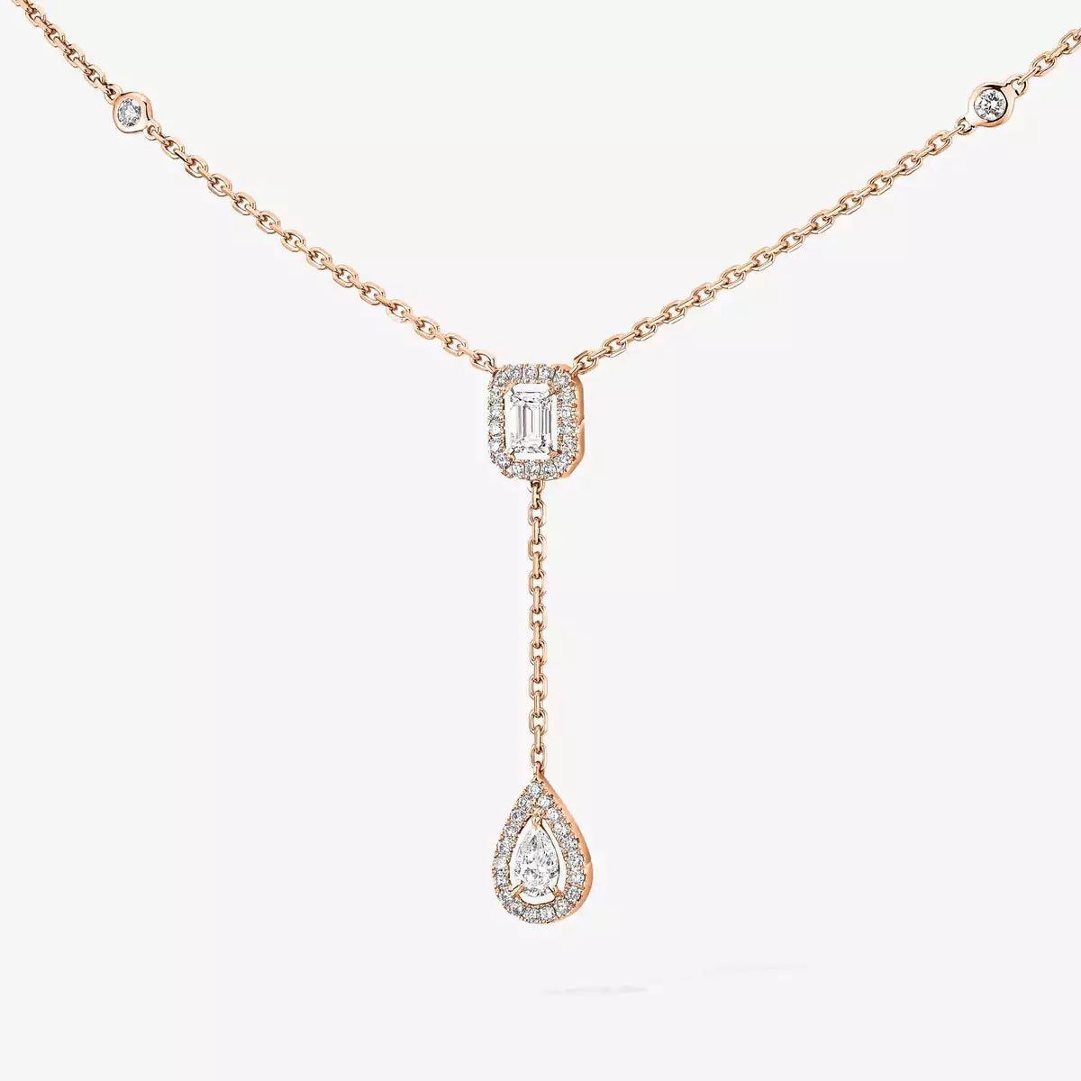 [Glow Jewelry]Gold Diamond Tie Necklace