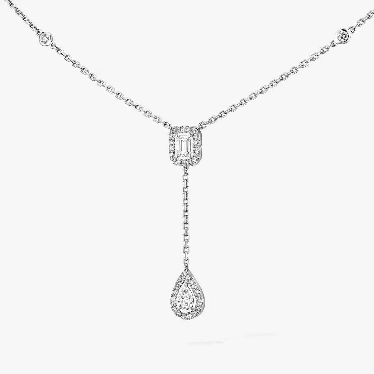 [Glow Jewelry]Gold Diamond Tie Necklace