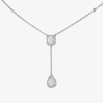 [Glow Jewelry]Gold Diamond Tie Necklace