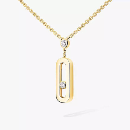 [Glow Jewelry] Move Uno Gold Diamond Long Necklace