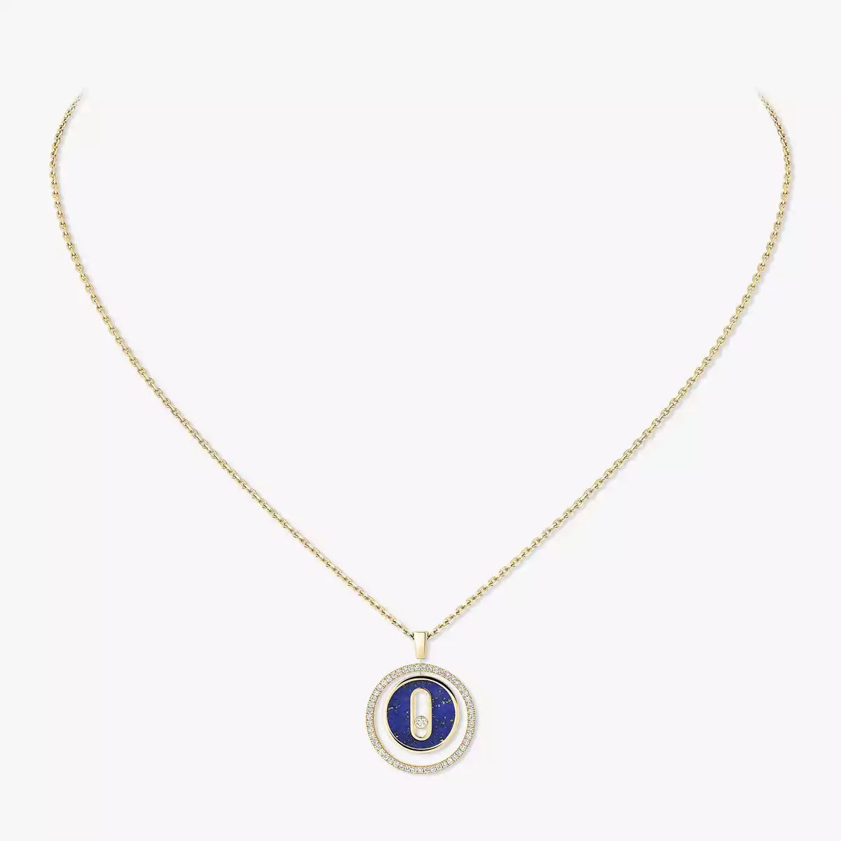 [Glow Jewelry]Lucky Move Diamond Necklace in Rose Gold and White Mother-of-Pearl