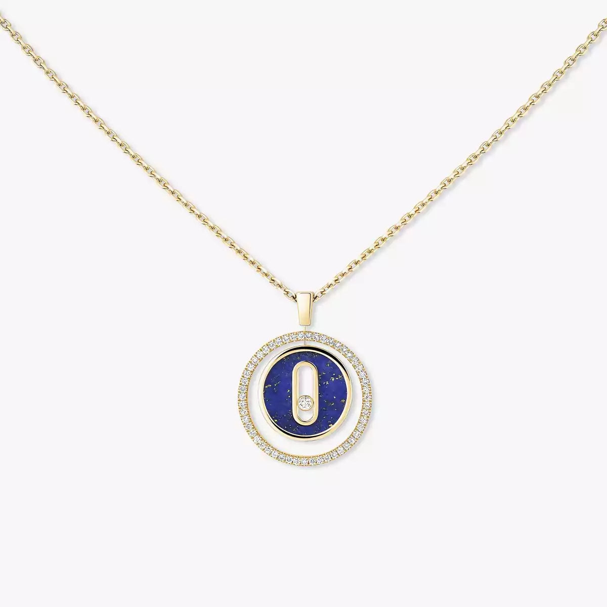 [Glow Jewelry]Lucky Move Diamond Necklace in Rose Gold and White Mother-of-Pearl