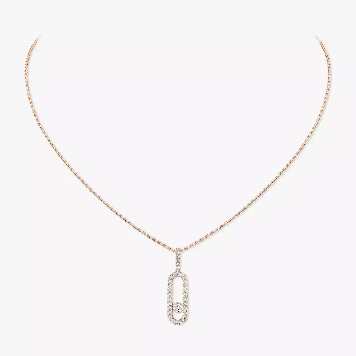[Glow Jewelry]Move Uno Diamond Necklace in Rose Gold
