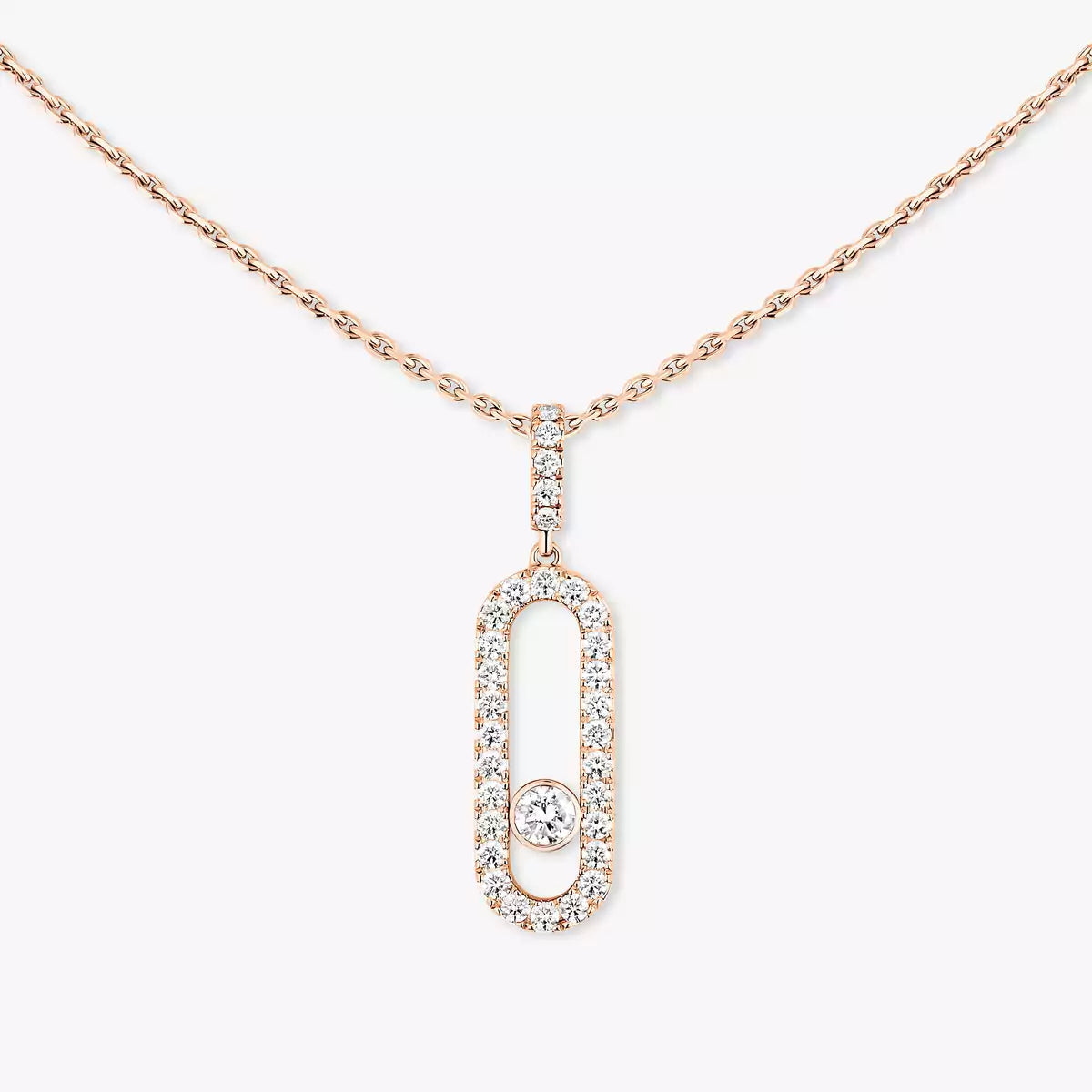 [Glow Jewelry]Move Uno Diamond Necklace in Rose Gold