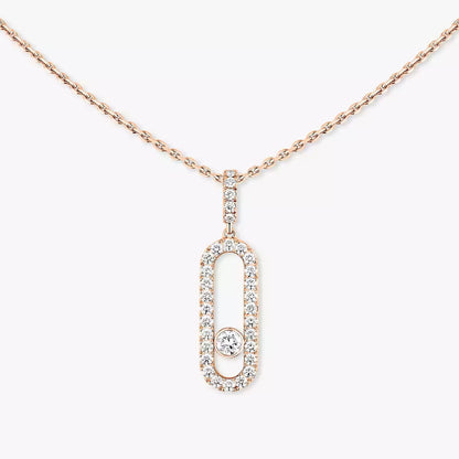 [Glow Jewelry]Move Uno Diamond Necklace in Rose Gold