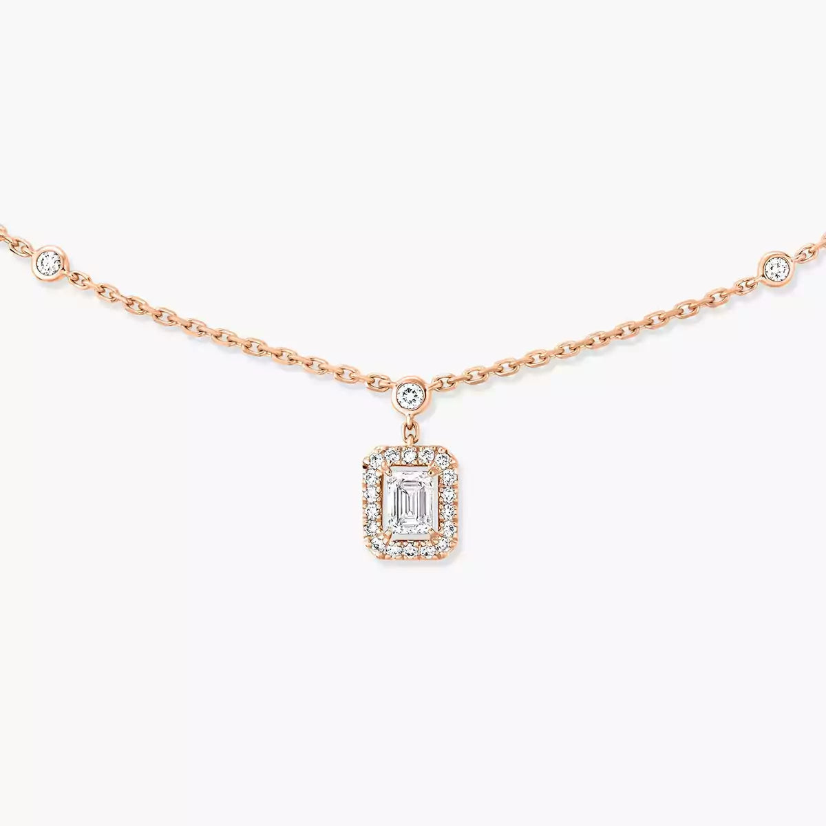 [Glow Jewelry]My Twin Diamond Necklace in Silver