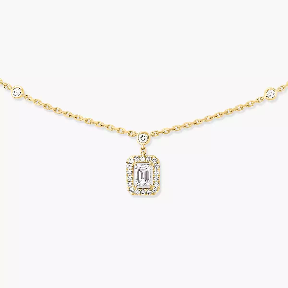 [Glow Jewelry]My Twin Diamond Necklace in Silver