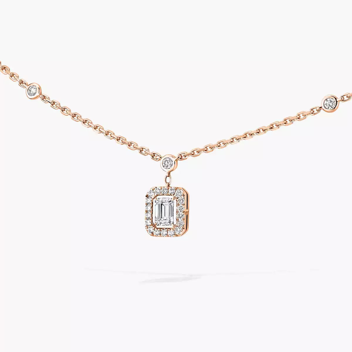 [Glow Jewelry]My Twin Diamond Necklace in Silver