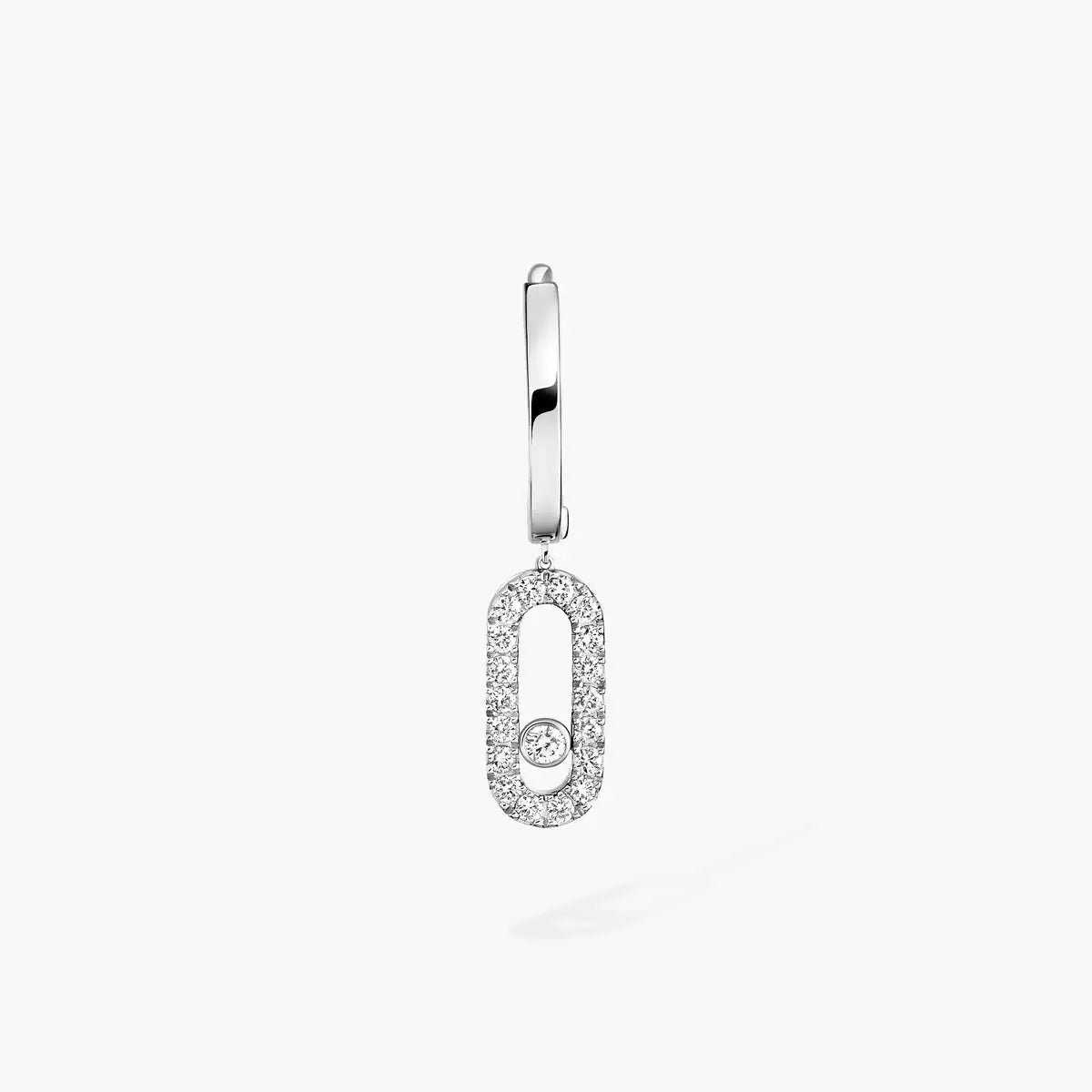 [Glow Jewelry]Move Uno Single Diamond Hoop Earring