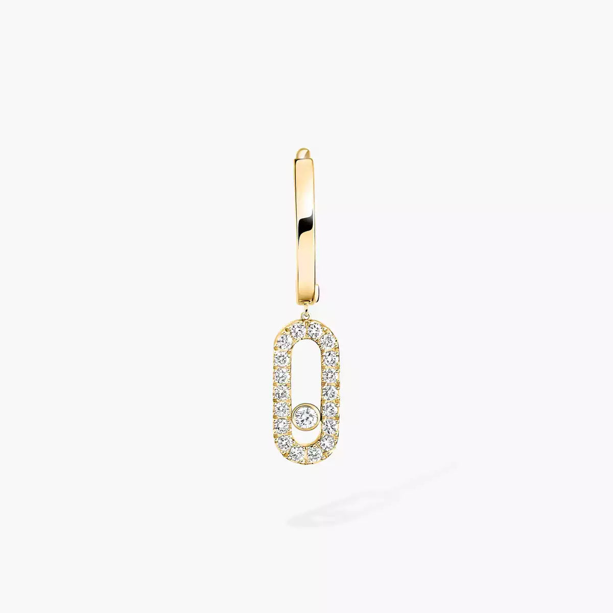 [Glow Jewelry]Move Uno Single Diamond Hoop Earring