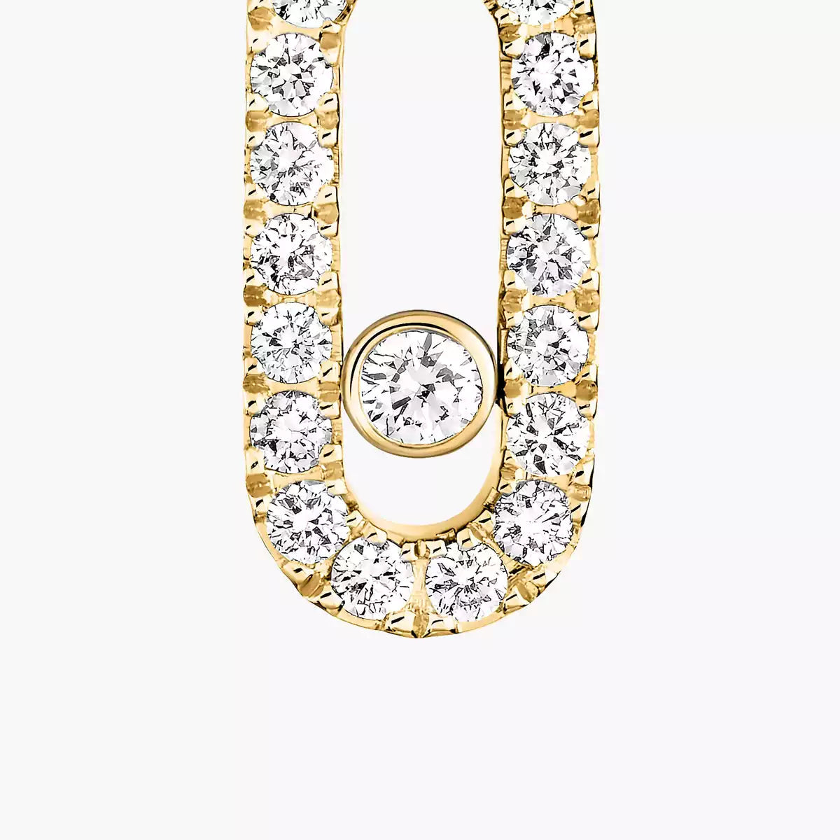 [Glow Jewelry]Move Uno Single Diamond Hoop Earring