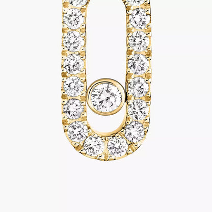 [Glow Jewelry]Move Uno Single Diamond Hoop Earring