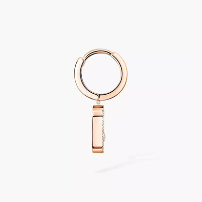 [Glow Jewelry]Move Uno Single Diamond Hoop Earring