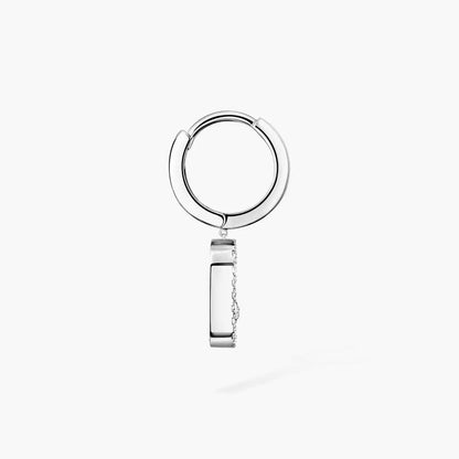 [Glow Jewelry]Move Uno Single Diamond Hoop Earring