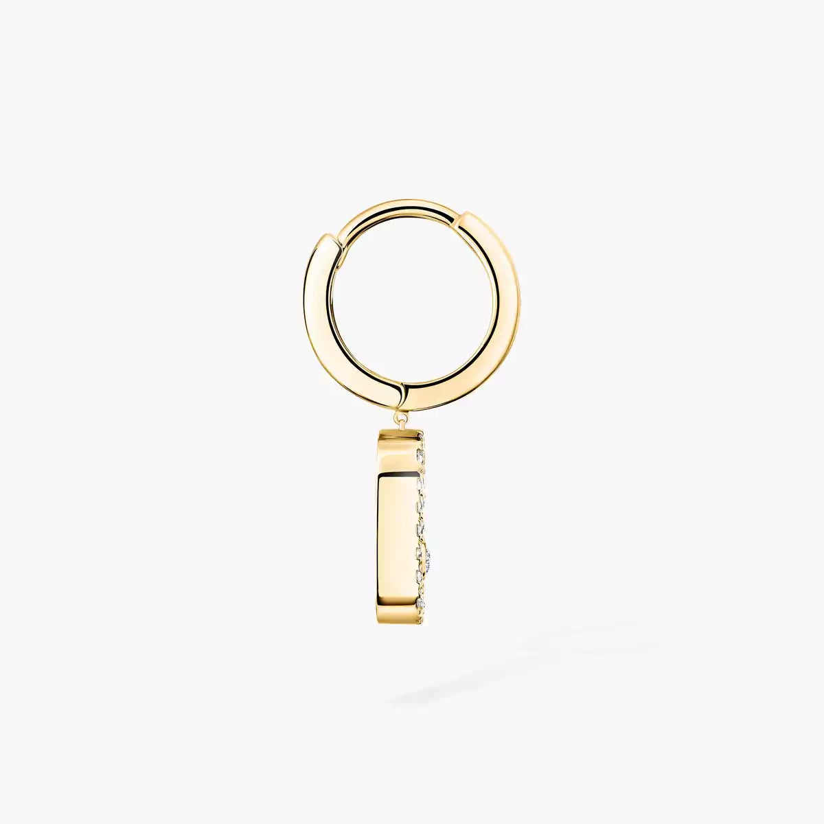 [Glow Jewelry]Move Uno Single Diamond Hoop Earring