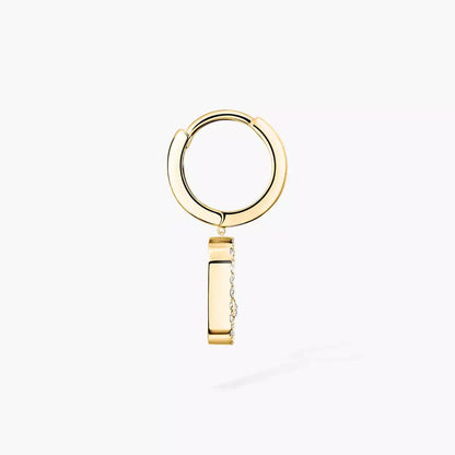 [Glow Jewelry]Move Uno Single Diamond Hoop Earring