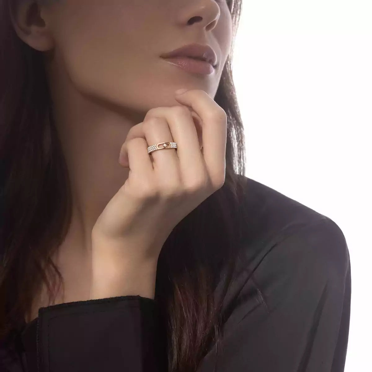 [Glow Jewelry]Move Joaillerie Pave_ Diamond Wedding Ring