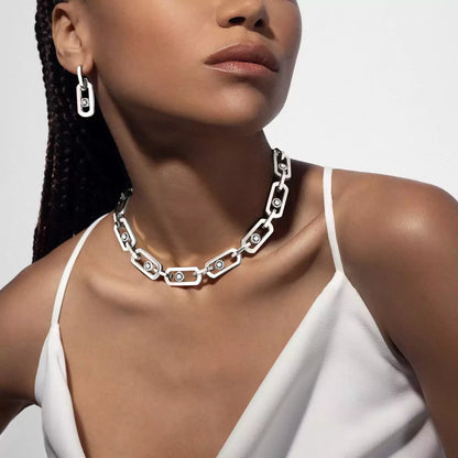[Glow Jewelry] So Move XL Diamond Hoop Earring