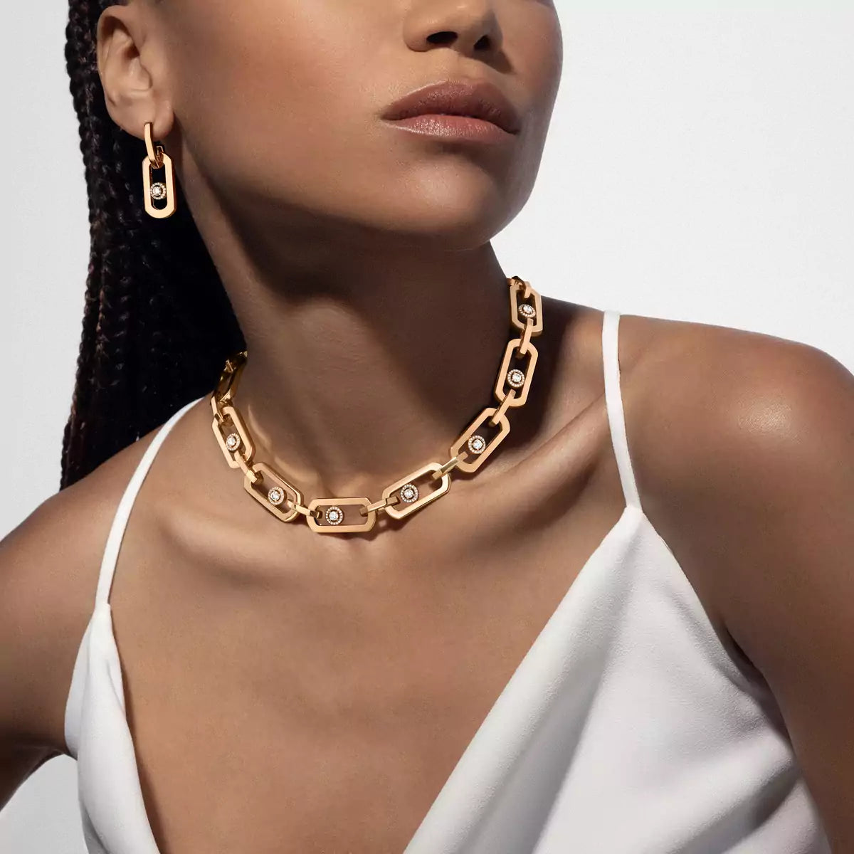 [Glow Jewelry] So Move XL Diamond Hoop Earring