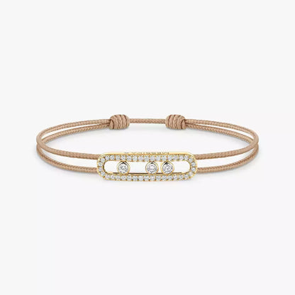 [Glow Jewelry]MK Care(s) pink cord pavé bracelet