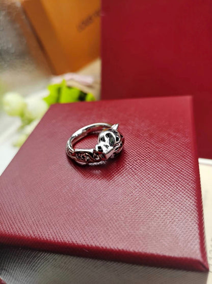 [Glow Jewelry]LEOPARD-HEAD LEOPARD-PRINT COUPLE RING