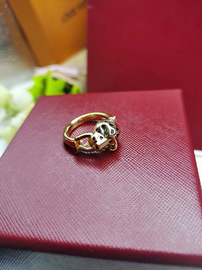 [Glow Jewelry]LEOPARD-HEAD LEOPARD-PRINT COUPLE RING
