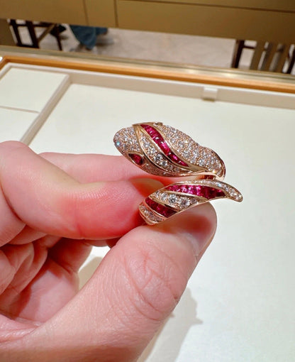 [Glow Jewelry]BRAND NEW LUXURY RED SNAKE RING