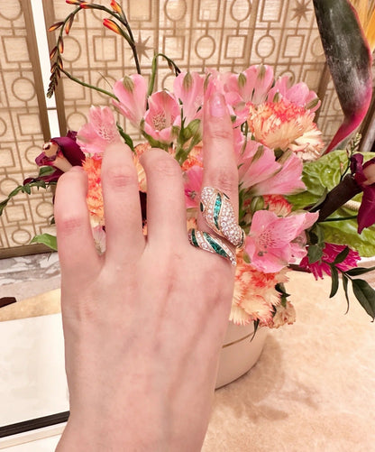 [Glow Jewelry]BRAND NEW LUXURY GREEN SNAKE RING